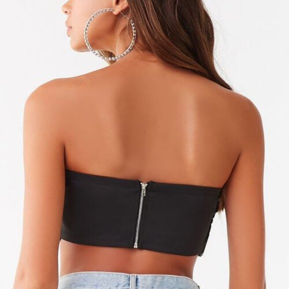 Forever 21 Sequin Cropped Tube Top NWT - Picture 3 of 5